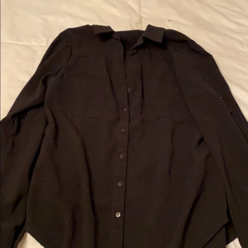 Black button down